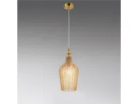 A sospensione Collezione esclusiva Cleofe s12 gea luce sospensione  vetro  Ambra con forte sconto