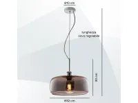 A sospensione Collezione esclusiva Muse leolux sospensione vetro fume' stile Moderna con forte sconto