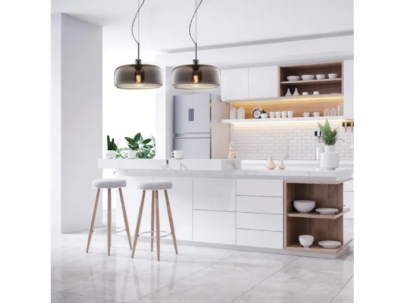 A sospensione Collezione esclusiva Muse leolux sospensione vetro fume' stile Moderna con forte sconto