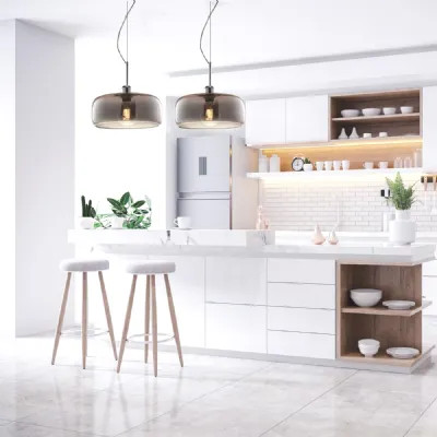Lampada Muse leolux sospensione vetro fume' Collezione esclusiva in OFFERTA OUTLET
