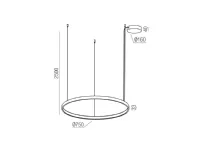 A sospensione stile Moderna Orion redo sospensione led 58w Collezione esclusiva in offerta outlet