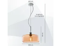 A sospensione in vetro Muse leolux sospensione vetro ambra Collezione esclusiva a prezzo Outlet