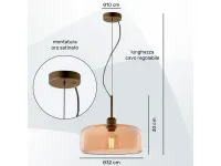 A sospensione stile Moderna Muse leolux sospensione vetro ambra Collezione esclusiva a prezzi outlet