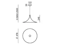 A sospensione stile Moderna Morgana lampada a sospensione Linea light scontato