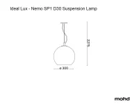 Lampada Nemo trasparente d30 sospensione Collezione esclusiva in OFFERTA OUTLET