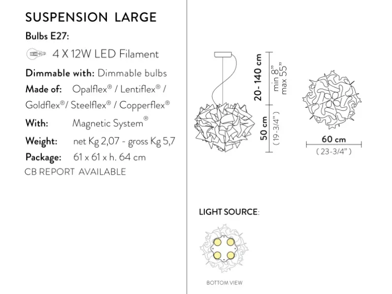 A sospensione Slamp Veli couture sospensione large Altri colori a prezzi outlet