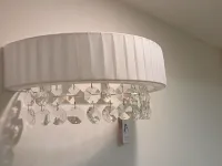 Da parete applique Aplique parete tela bianca e svarowsky Fabbian a prezzo Outlet 