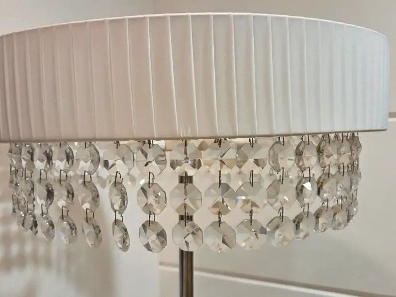 Da parete applique Aplique parete tela bianca e svarowsky Fabbian a prezzo Outlet 