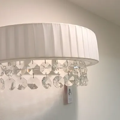 Da parete applique Aplique parete tela bianca e svarowsky Fabbian in Offerta Outlet 