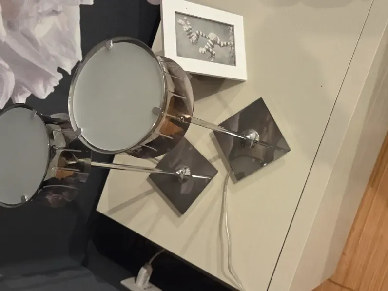 Da tavolo Coppia lampade comodino cromate  Fabbian a prezzo scontato 
