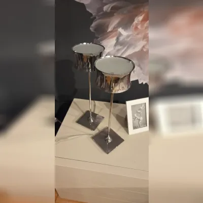Da tavolo Coppia lampade comodino cromate  Fabbian a prezzo scontato 