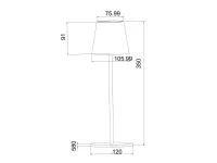 Da tavolo Ideal lux Lampada alea dulac jw giappone Nero in offerta