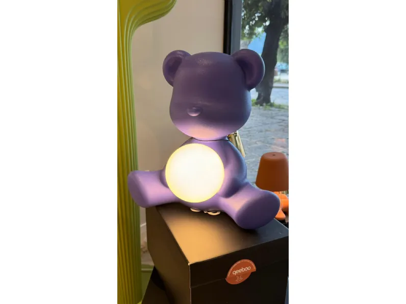 Da tavolo Qeeboo Teddy girl lamp with rechargeable led stile Moderna a prezzi convenienti