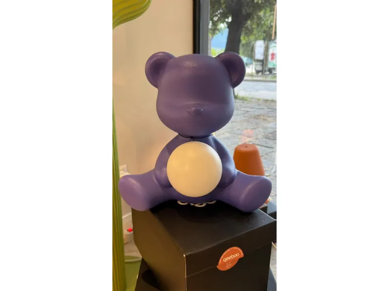 Da tavolo Qeeboo Teddy girl lamp with rechargeable led stile Moderna a prezzi convenienti
