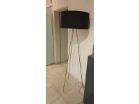 Da terra Lampada terra acciaio e tessuto nero  Sillux in Offerta Outlet 