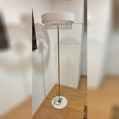 Da terra Lampada terra svarowsky e tela bianca Fabbian in Offerta Outlet 