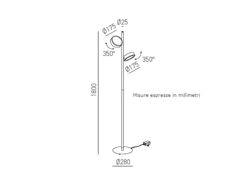 Lampada Collezione esclusiva Gpia32 gea luce lampada da terra led a PREZZI OUTLET