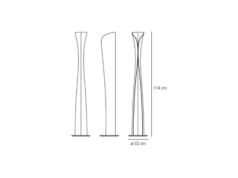 Da terra stile Moderna Cadmo artemide lampada da terra led Collezione esclusiva in saldo