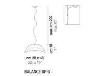 A sospensione stile Moderna Balance sospensoine in vetro soffiato Vistosi in offerta outlet