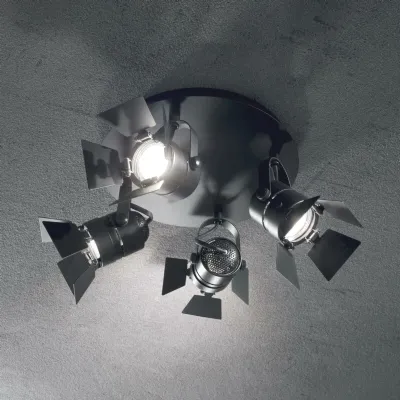 Da soffitto plafoniera in metallo Ciak pl4 plafoniera 4 luci Collezione esclusiva a prezzo scontato