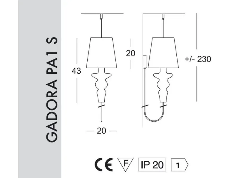 A sospensione Collezione esclusiva Gadora evistyle lampada  a sospensione stile Classica a prezzi convenienti
