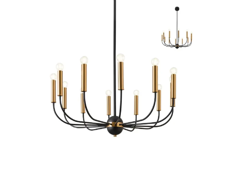 A sospensione stile Classica Konig incanti sospensione 12 luci Collezione esclusiva in offerta outlet
