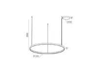 A sospensione in metallo Orion redo  sospensione led 75w Collezione esclusiva a prezzo Outlet