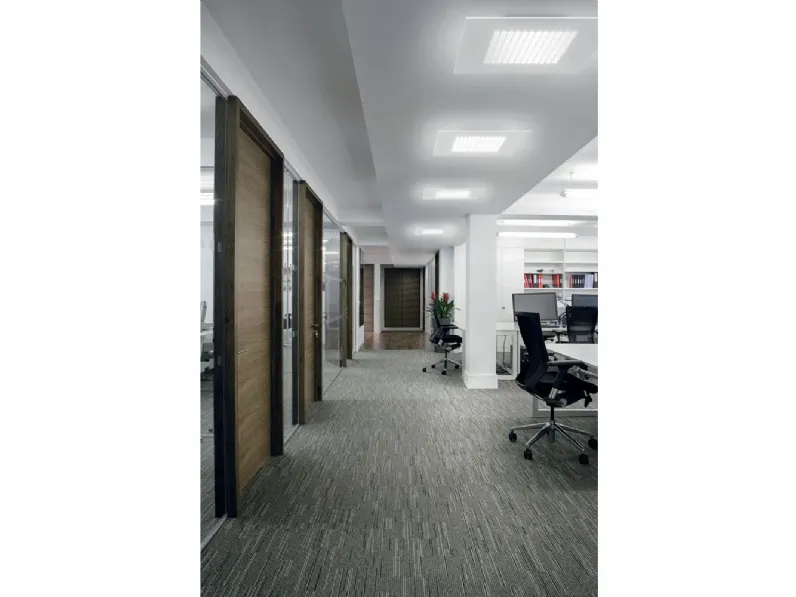 Da soffitto plafoniera stile Moderna Dublight plafoniera 60x60 a led 42w Linea light in saldo