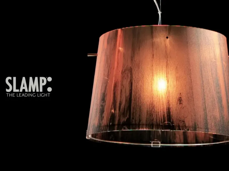 Lampada Woody arancio lampada a sospensione Slamp in OFFERTA OUTLET