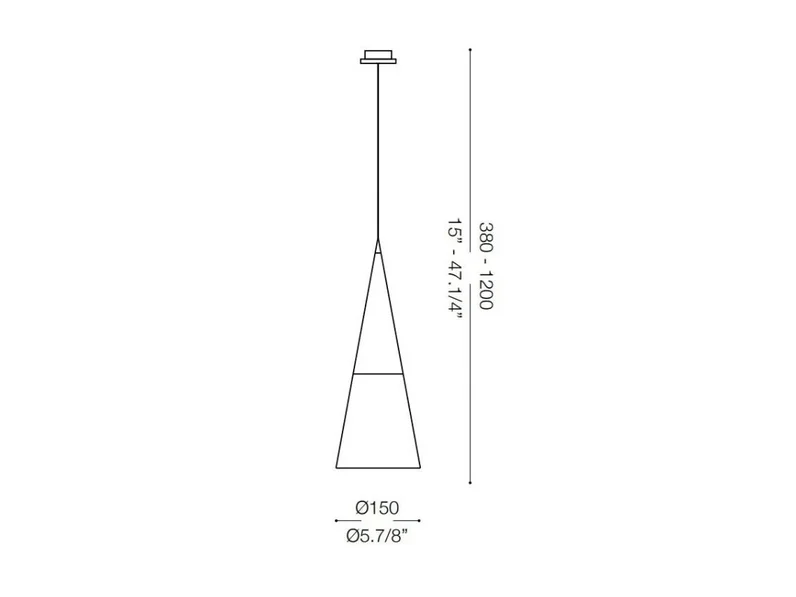 Lampade Ideal Lux CONO SP1 SOSPENSIONE E14
