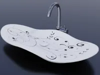 Lavabo scontato modello Fazzoletto oval decor Mya design per il bagno di casa