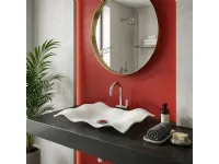 Lavabo in Solid surface modello Fazzoletto rect a marchio Mya design con forte sconto
