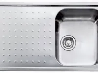 Lavello 86x50 cm inox dx con basket Minimax in offerta.