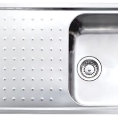 Lavello 86x50 cm inox dx con basket Minimax in offerta.