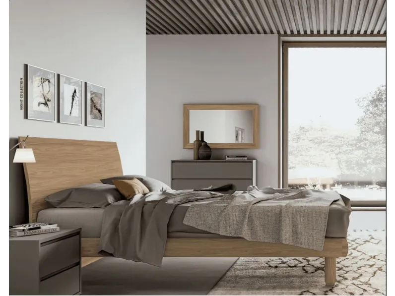 Letto matrimoniale moderno Favonio Munari a prezzo ribassato