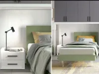 Letto singolo con piedini Volo Colombini casa a prezzo ribassato
