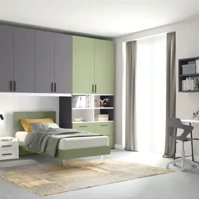 Letto singolo con piedini Volo Colombini casa a prezzo ribassato