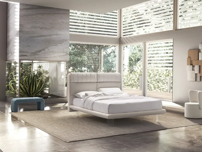 Letto imbottito modello Letto matrimoniale ad di Artigianale scontato 40%