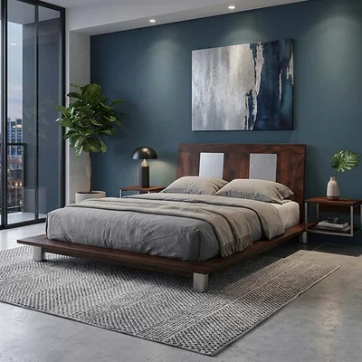 Letti Nuovi Mondi Collection Letto Basso Stile Futon Palissandro