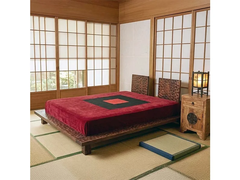 Letti Nuovi Mondi Collection letto futon japan   carved  in  legno
