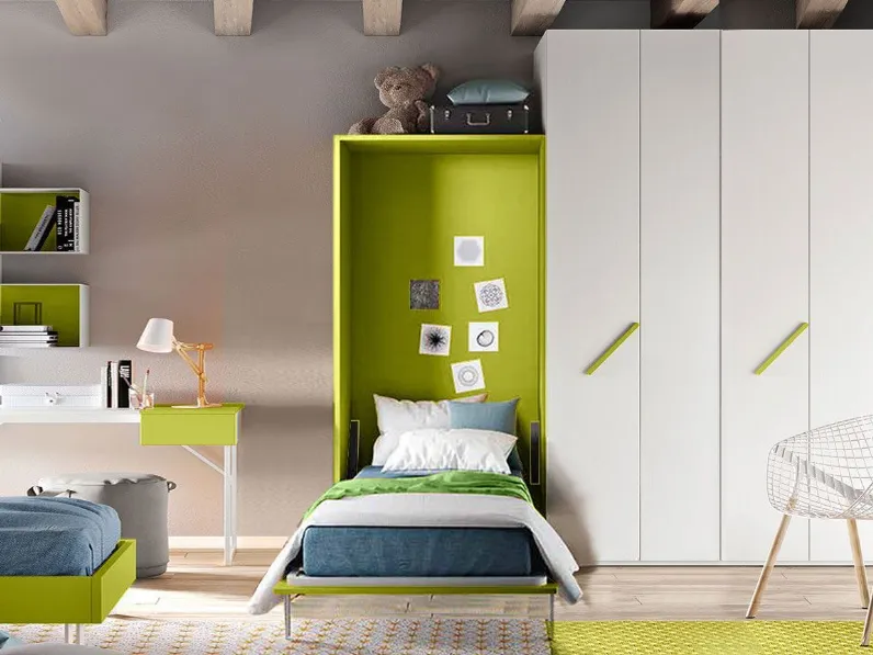 Scopri il Letto moderno a scomparsa Artigianale in finitura primavera con sconto del 48%!