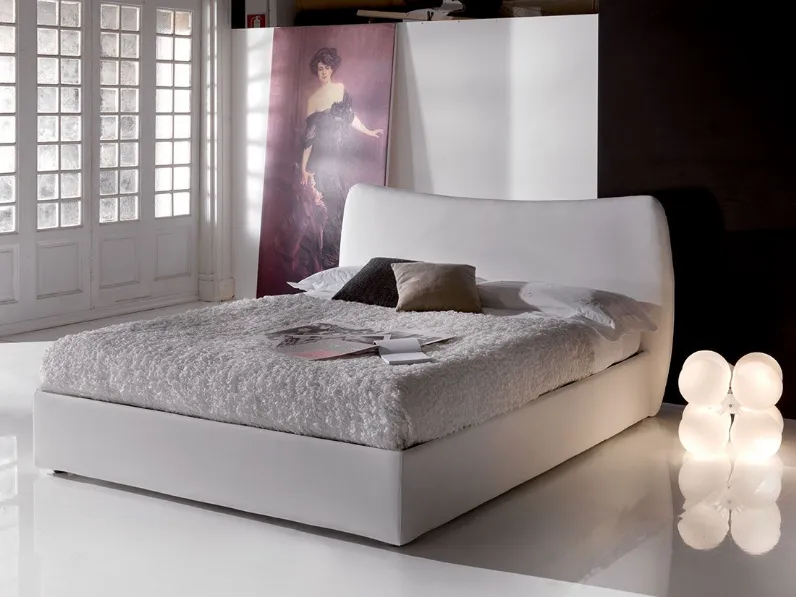 Letto matrimoniale con contenitore Artico Artigianale a prezzo scontato