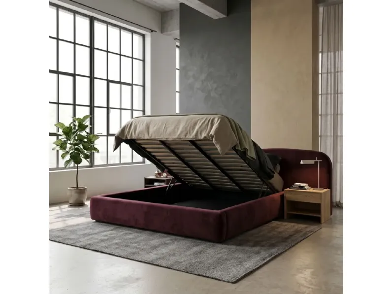 Letto Aura bordeaux Collezione esclusiva a PREZZI OUTLET