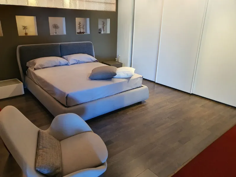 Letto moderno Bend grigio Ditre italia con un ribasso esclusivo