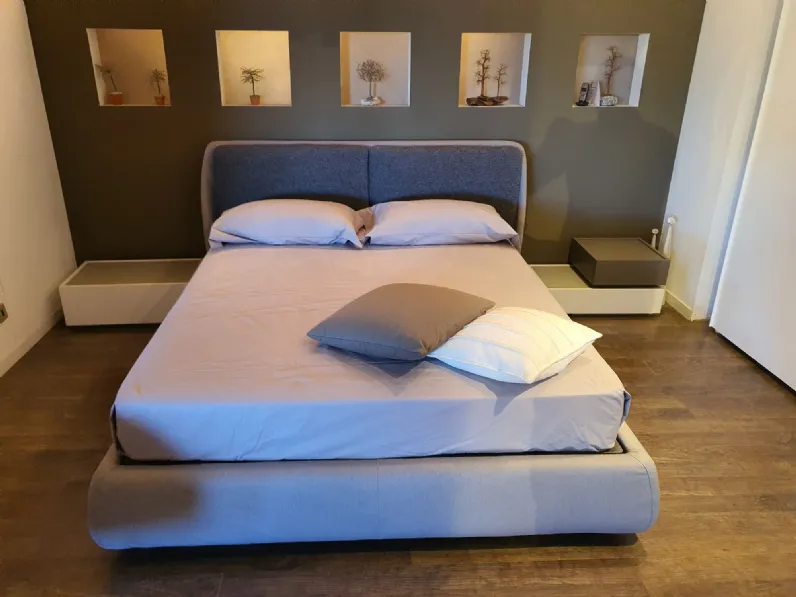 Letto moderno Bend grigio Ditre italia con un ribasso esclusivo