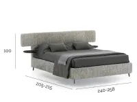 Letto imbottito con contenitore Berge'V&nicea prezzo scontato