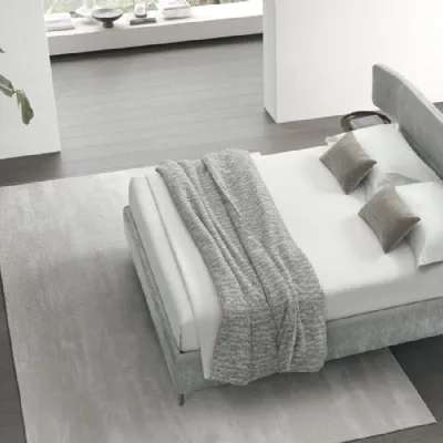 Letto imbottito con contenitore Berge' V&nice a prezzo scontato