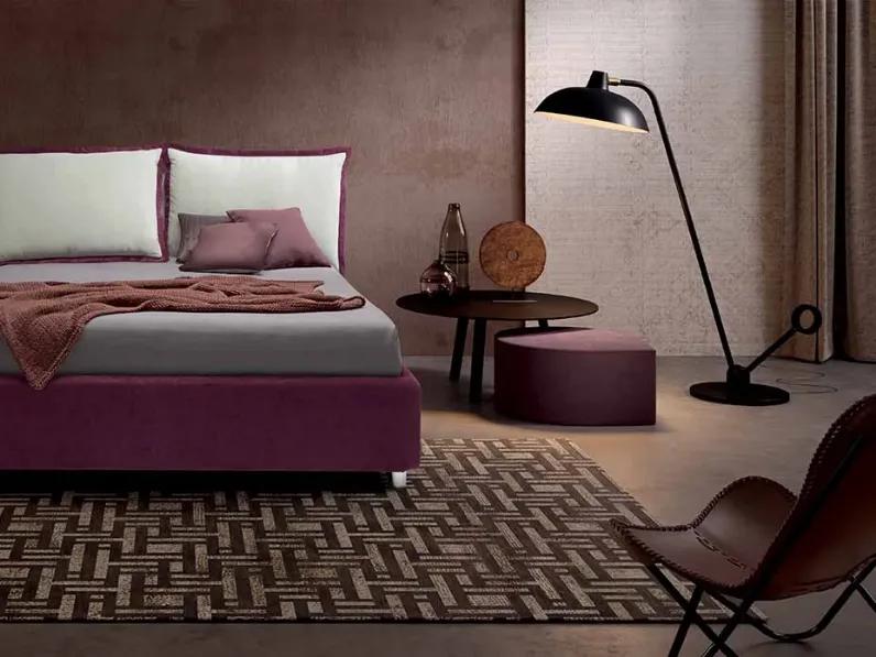Letto moderno con contenitore Boote flap Cosmoletti a prezzo scontato