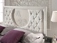 Letto classico con contenitore Modello louise bianco Artigianale a prezzo scontato