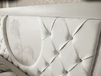 Letto classico con contenitore Modello louise bianco Artigianale a prezzo scontato